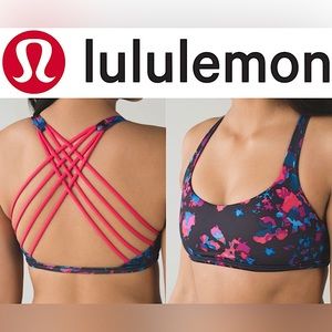 LULULEMON black,blue&pink Free To Be Bra Wild Dandy Digie Multi Boom Juice